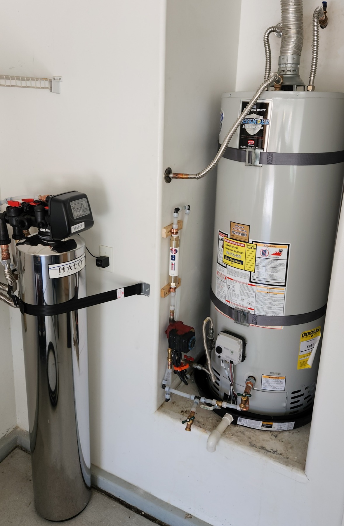 Residential water heater and conditioning equipment installation